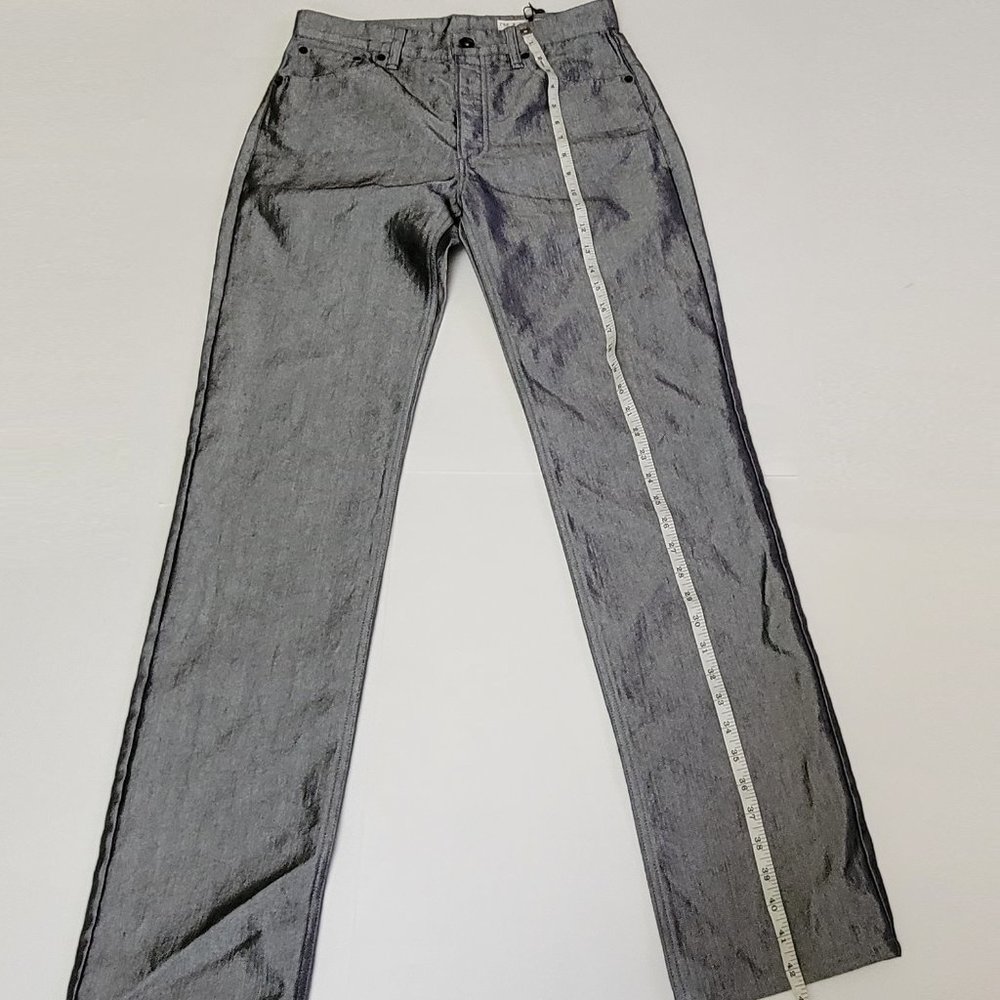 Rag & Bone Piper Low-Rise Straight Shine Pants Jeans - Picture 12 of 15